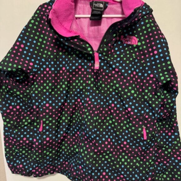 North Face Kids Polka Dot Light Weight Jacket Size Small (7/8) - Picture 2 of 6
